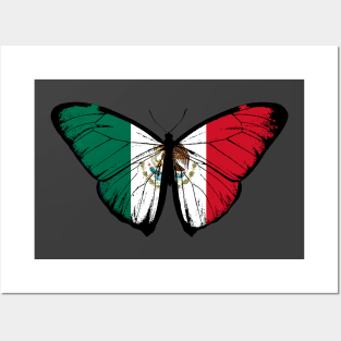 Vintage Mexico Butterfly Moth | Pray For Mexico and Stand with Mexico Posters and Art